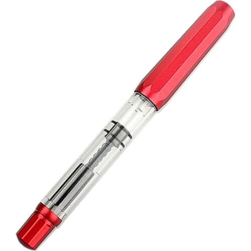 Vintage Metal Acrylic Piston Fountain Pen EF/F/0.38/0.5/ Nib Large-Capacity Business Office Ink Pen