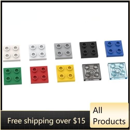 10PCS High-Tech Assemble Particle 2476 2x2 With Bolt Plate Building Blocks Kit Replaceable Part Toys For Children Gifts