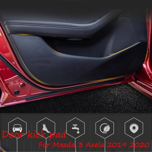Car Door Anti-kick Pads For Mazda 3 2020 2021 Accessories Interior Leather Anti-dirty Auto Decoration
