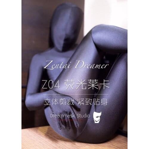 ZD002)Luxury Customize Red fluorescence spandex original fetish wear zentai suit full body tights