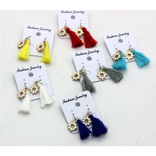 Fashion Jewelry Lose money Star tassel drop earring for woman Girl 2019 New cheap long cute dangle earrings gifts