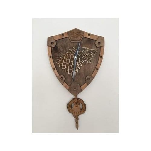 Winter Coming Stark Decorative Dangle Pendulum Wall Clock