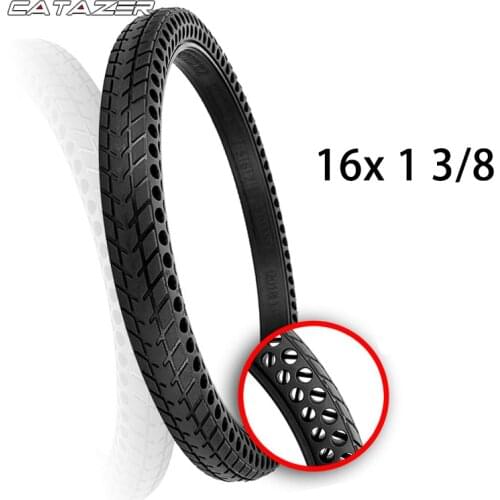 16 Inch Non-pneumatic Airless Ever Tire Perforated Shock Absorbing Tyre Explosion-Proof Solid Tires Bicycle Tires