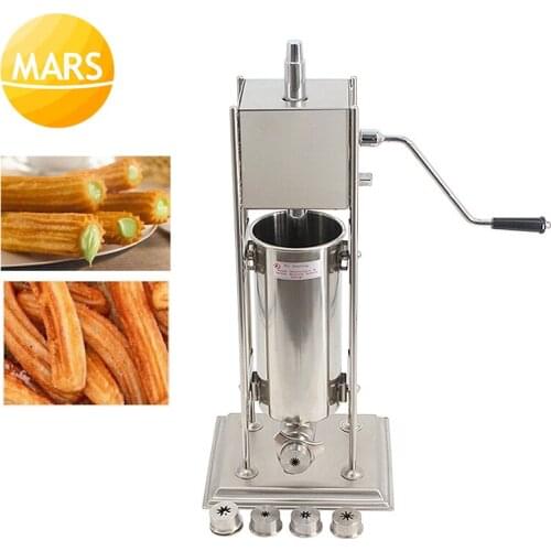 5L Churros Making Machine Stainless Steel Churro Maker with 5pcs Churros Nozzles