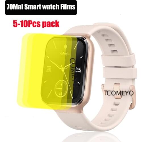 5pcs Pack 70mai Smart Watch Screen Protector Film TPU Soft Clear 70mai Saphir Screen cover protective Smartwatch Protection