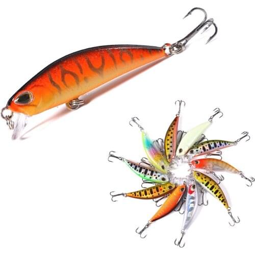 55mm 5.4g river fishing lure laser japan bait perch mini wobblers fishing lures deep sinking artificial bait fish minnow pesca