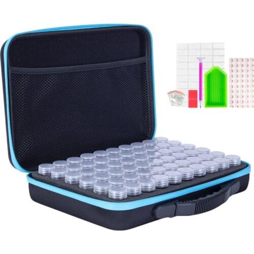 5D Diamond Painting Accessories Tools Storage Box 15/30/60/120 Bottles Carry Case Container Bag for Resin Kit Beginners