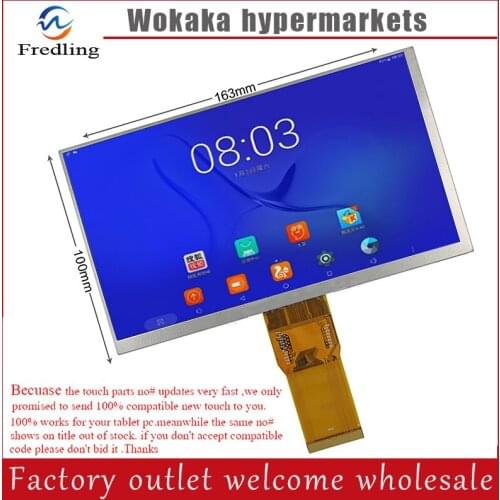 7'' LCD Display Matrix kingtopkt07 TABLET 7300130906 163*97mm TFT inner LCD Display Screen Panel Lens Viewing Frame FreeShipping