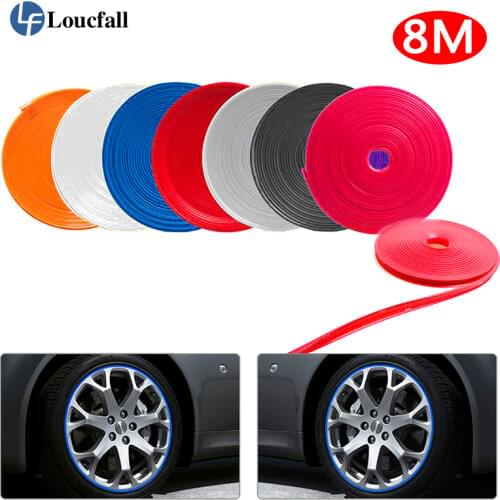 8M Roll Car Styling Wheel Rims Protector Decor Strip Rubber Moulding Trim IPA Rimblades Car Vehicle Color Tire Guard Line new