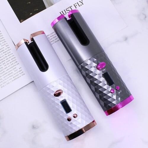 Automatic Hair Curler USB Charge Hair Curling Iron Curls Waves Hair Styling Tools Cordless Ceramic Curly Rotating Styler Women