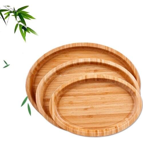Chinese-style Bamboo Oval Tray Home Daily Size Fruit Plate