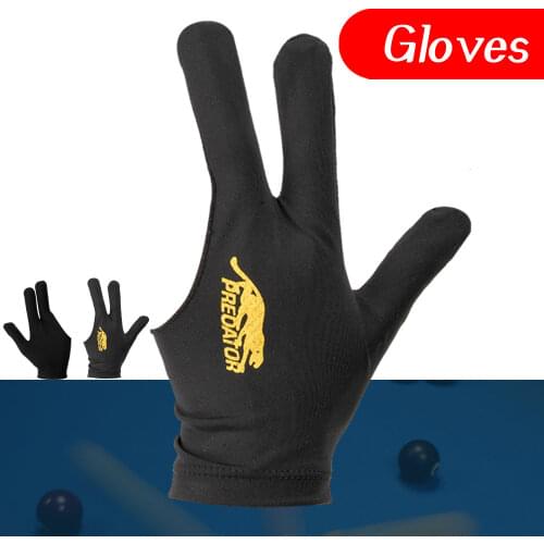 PREDATOR Gloves Lycra Fabrics Left Hand Open Three Finger Snooker Billiard Cue Glove Pool Snooker Fitness Billiards Accessories