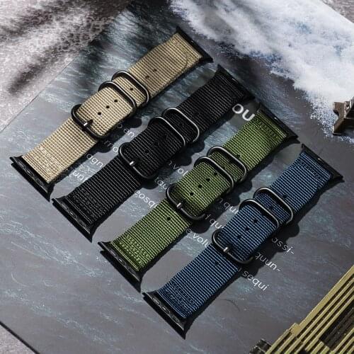 Nylon Sport Loop Bracelet For Apple Watch Band Series 5 4 44mm 40mm strap for iwatch 6/5/4/3/2/1 42mm 38mm Wristband accessories