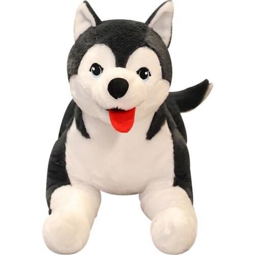 70cm Large Simulation Husky Plush Toy Cute Soft Stuffed Dog Doll Kid Soothing Toys Sleeping Pillow Children Birthday Gift