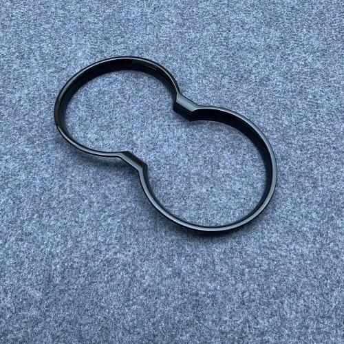 For Toyota Harrier Venza 2020 2021 ABS Black Paint Car Central Control Water Cup Holder Cover Trim Inner Water Front Cup Cover