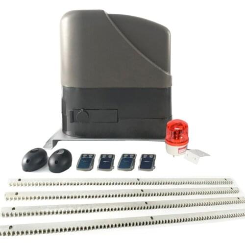 Home Automatic Sliding Gate Opener 800KG Remote Control DC12V Support Solar Power back-up battery with 6m steel racks