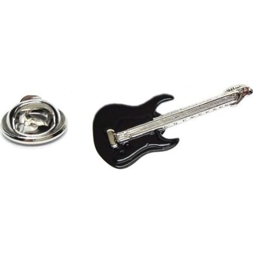 Gemelolandia lapel Pin electric guitar Black