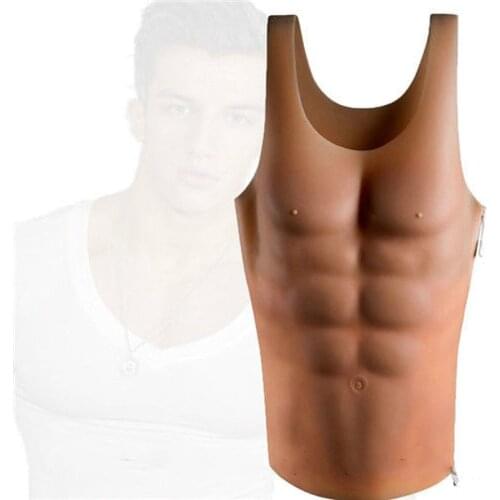 Hunk Chest Muscle Man Silicone Fake Chest Muscle Charming Pectoralis 2020 New 1750g Corset Top Silica Gel Muscle Top Is Strong