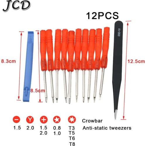 JCD Cell Phones computer Opening Pry Repair Tool Kits Screwdrivers Tweezer crowbar Tool Set For Switch Xbox one/360 PS4