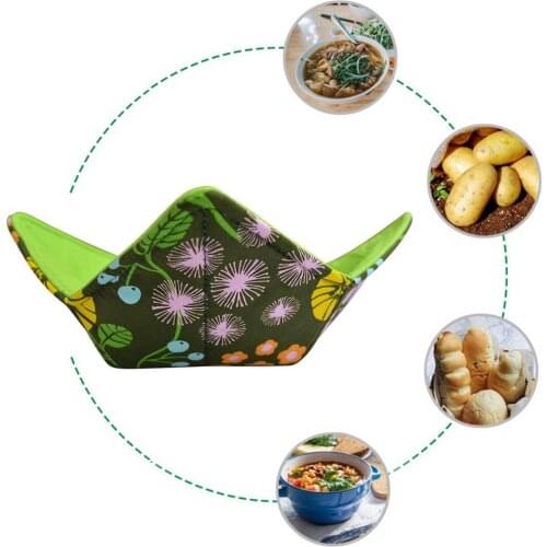 Ultra-fine Fiber Microwave Oven Bowl Mat Heat Resistant Food Warmer Set Kitchen Hot And Cold Bowls Tableware Holder