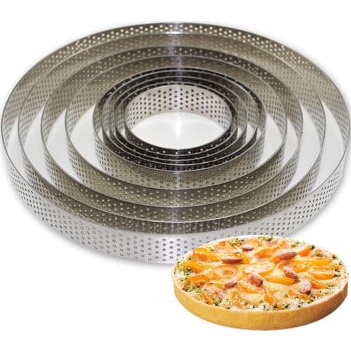 Round Stainless Steel Cake Molds Mousse Cake Tart Circle Mold Pizza Dessert DIY Decor Mould Tart Ring Kitchen Baking Tool