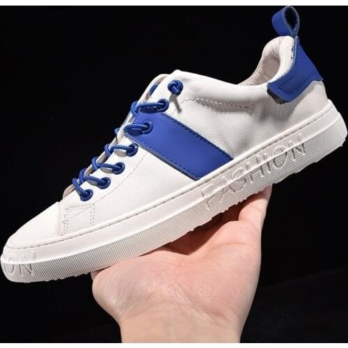 England Style Mens Genuine Leather Korean Style Lace Up Round Toe Casual Shoes Low-Top Mixed Colors Cowhide Active Shoes
