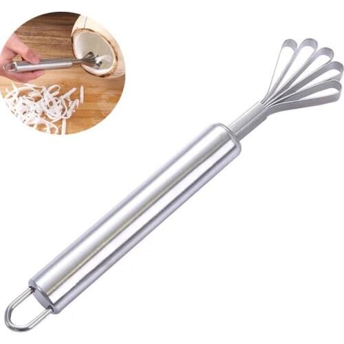 2PCS/SET Coconut Meat Removal Knife Coconut Scraper Slicer