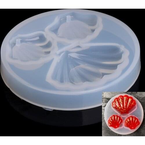 Drop&Wholesale Silicone Seashell Shape Pendant Mold DIY Making Jewelry Resin Casting Craft Tool APR28