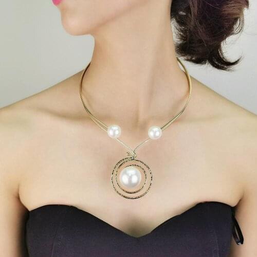 Neck Jewelry Punk Initial Necklace Cross Pendant Collar Imitation Pearl Necklace Neck Pendant Female Aesthetic Accessories