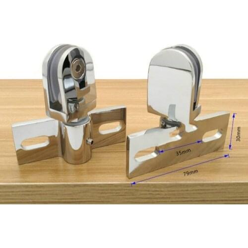 2pcs Bathroom glass door clip/clamp/hinge,Rotating door shaft,Zinc alloy and stainless steel,no rust , shower accessories