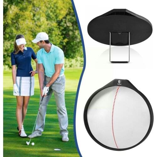 Golf Training Mirror Wide Angle Putting Convex Mirror Alignment Golf For Swing Training Accessories Trainer Aid P6E4