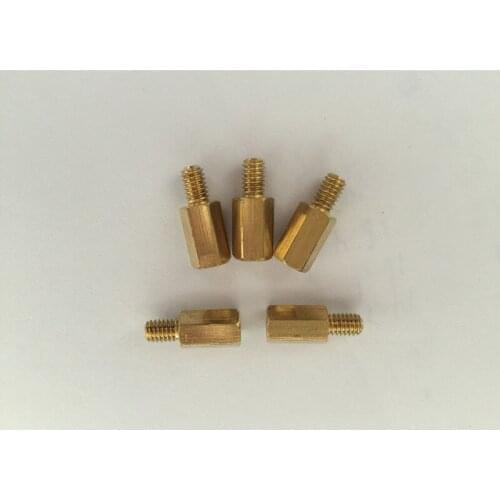 10pcs M4x 10+6mm Brass Hexagonal Threaded Spacers Hexagon Copper Post