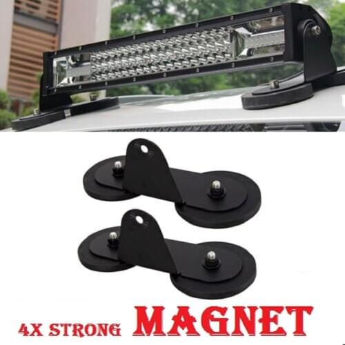 2Pcs Car Roof LED Light Bar Magnetic Base Mount Bracket Sucker Set Powerful