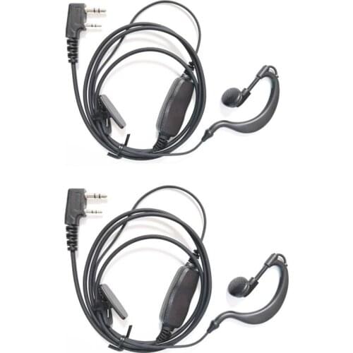 2pcs Baofeng 2 Pin Dual PTT Earpiece Earphone Headset For UV-82 UV-82HP UV-82XH UV-8D Plus UV82 UV82XH UV8D Walkie Talkie radio