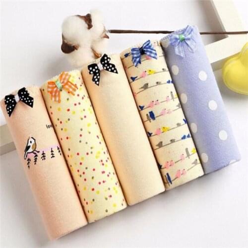 4PCS/Lot Children Cotton Underwear Young Girls Briefs Solid Low Waist Short Briefs Comfortable Ladies Panties TWY-821-11-4p