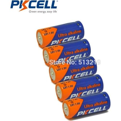 5PCS*PKCELL E90 N LR1 MN9100 910A 1.5V AM5 Size N Alkaline Batteries Forbluetooth headsets, glucose and blood pressure monitors