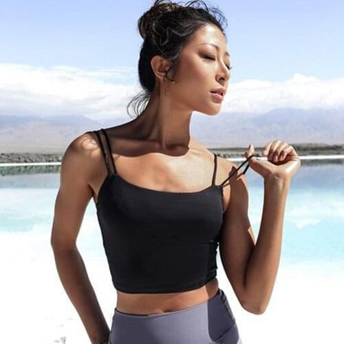 Zhangyunuo Active Wear Sports Sexy Bra High Impact Push Up Solid Yoga Bras Fitness Women Gym Padded Crop Tops Workout Tank Top