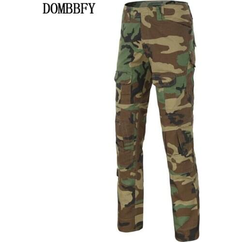 Mens Camouflage Tactical Pants Spring Autumn Multi-Pockets Military SWAT Cargo Pant Army Baggy Trousers Climbing Hiking Pants