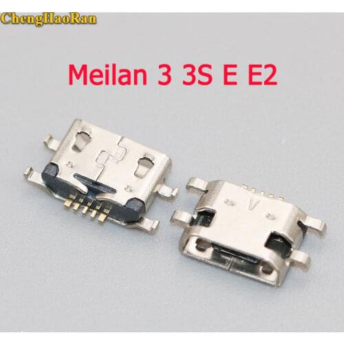 ChengHaoRan 1pcs Micro USB Jack Connector Phone Charging port socket female For Meizu Meilan 3 3S E E2 Notes5 M3 M3S