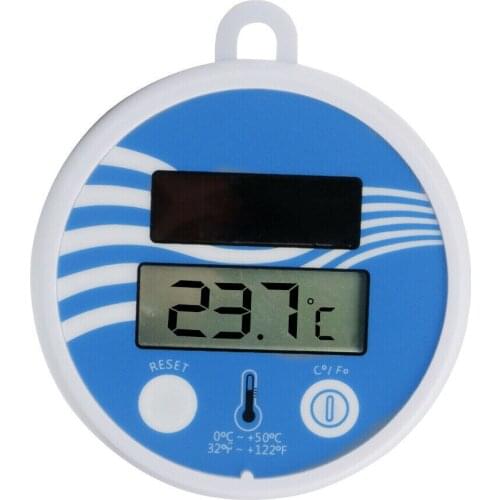 Solar Powered Digital Thermometer Swimming Floating Pool Accurate Water Temperature Gauge RW