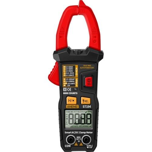 ANENG ST194 6000 Counts Digital Clamp Meter True RMS Current Tester NCV Universal Meter DC/AC Voltmeter AC/DC Amp Meter