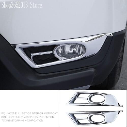 For Honda CRV CR-V 2017-2019 ABS Chrome front and rear fog light lamp detector frame cover trim Car styling accessories