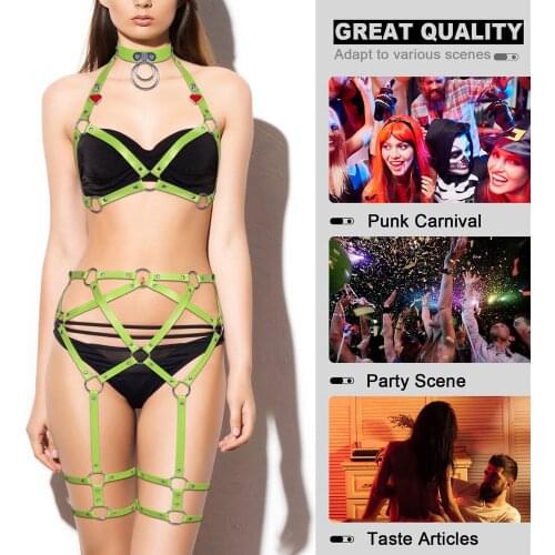 Erotic Lingerie Fashion Leather Harness Belts Bondage Women Sexy Bdsm Garter Straps Suspenders Erotic Waist Goth Accessories
