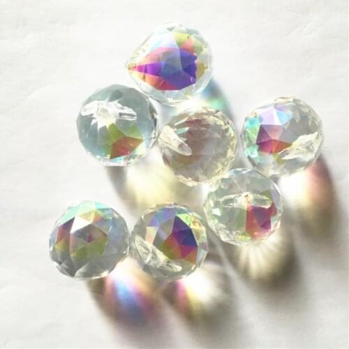 Hot Sale 20pcs 15mm Crystal Balls Wedding Decoration Crystal Chandelier Hanging Pendants Balls Outdoor Lamp Wall Lamp Parts