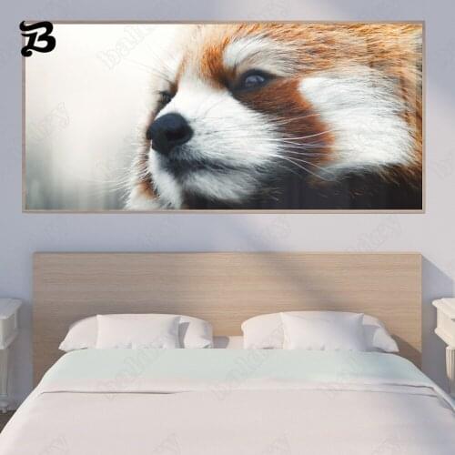 Canvas Painting Grassland Rhubarb Bear Animals Wall Art Painting Modern Home Decoration for Living Room Corridor Office Decor