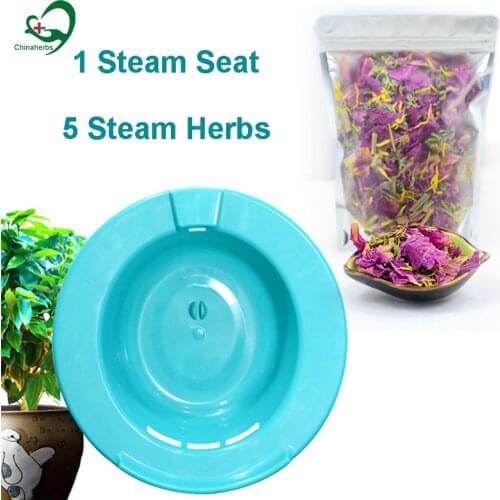 Medical Yoni Steam Seat Anti Inflammation Pots Vagina Cleaner Sitz Bath Basin Vaginal Cleansing Douche Tool + 5 Natural Herbs