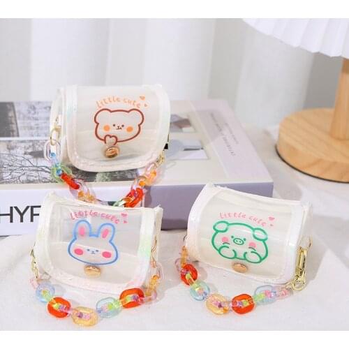 Cute Portable Wallet Creative Fashion Zipper Cartoon Mini Wallet Girl Heart-Shaped Little Girl Handbag Mini Wallet Female