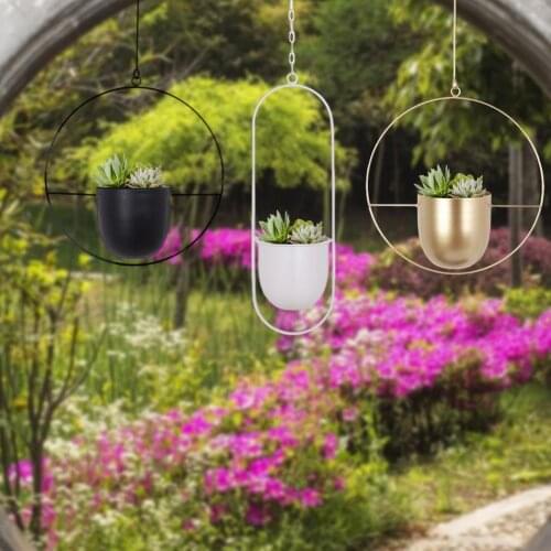 New Metal Hanging Pot Plant Hanger Chain Hanging Planter Basket Flower Pot Plant Holder Home Garden Balcony Decoration Countyard