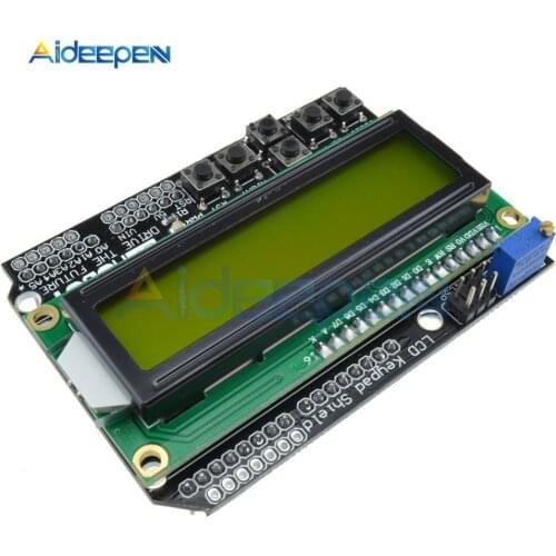 1602 LCD Expansion Board Adjustable Brightness 12C MCP23017 5 Keypad 16x2 Character LCD Display Module Board For Arduino