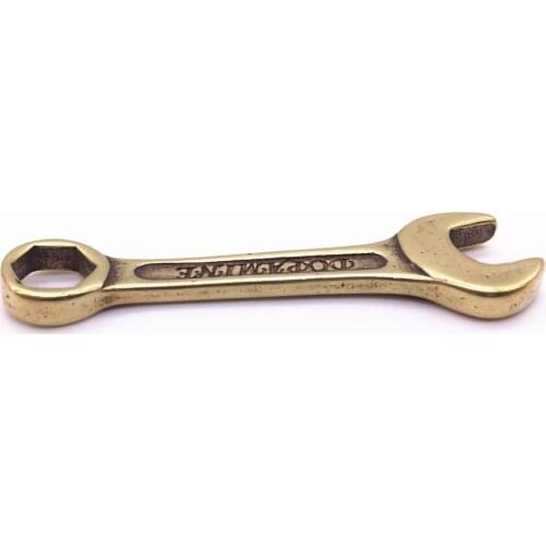 EDC Pure Copper Spanner Solid Pure Copper Pendant Mini Key Pendant DIY Accessories Exquisite Gift Pocket Tools Outdoor Emergency